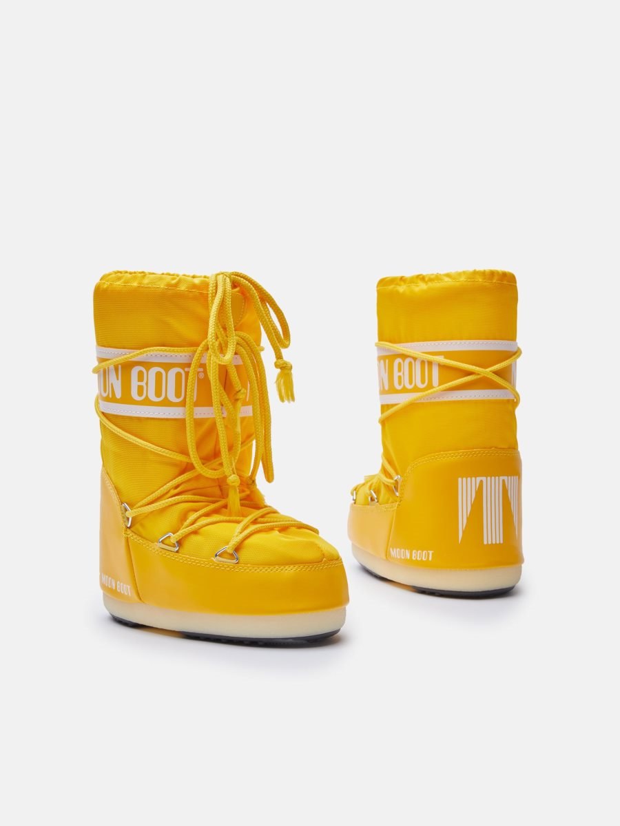 Moon Boot ICON JUNIOR NYLON BOOTS - YELLOW