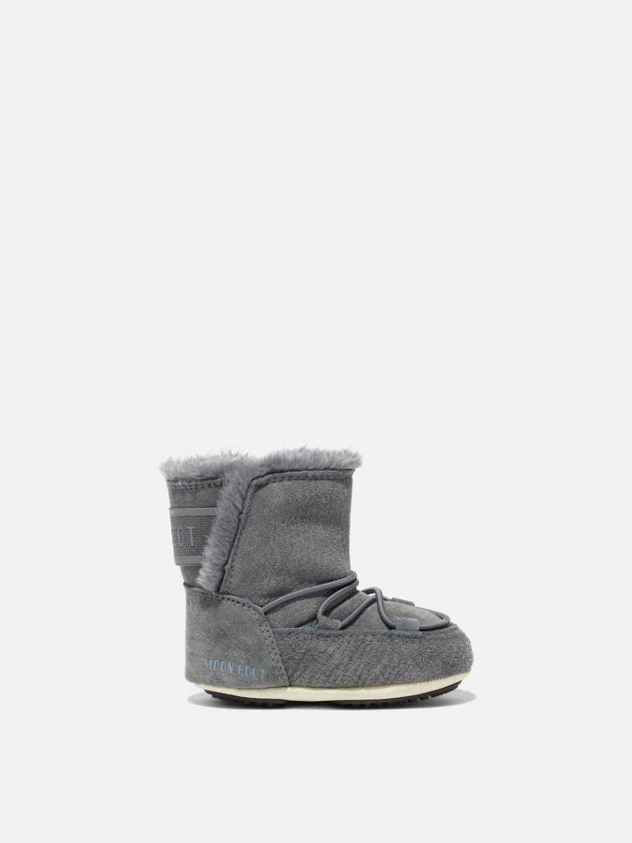 Moon Boot CRIB SUEDE BOOTS - DARK GREY