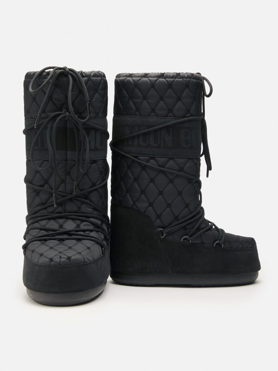 Moon Boot ICON QUILTED BOOTS - BLACK